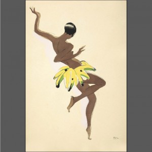 Josephine Baker, Banana Skirt Dance,Vintage Poster